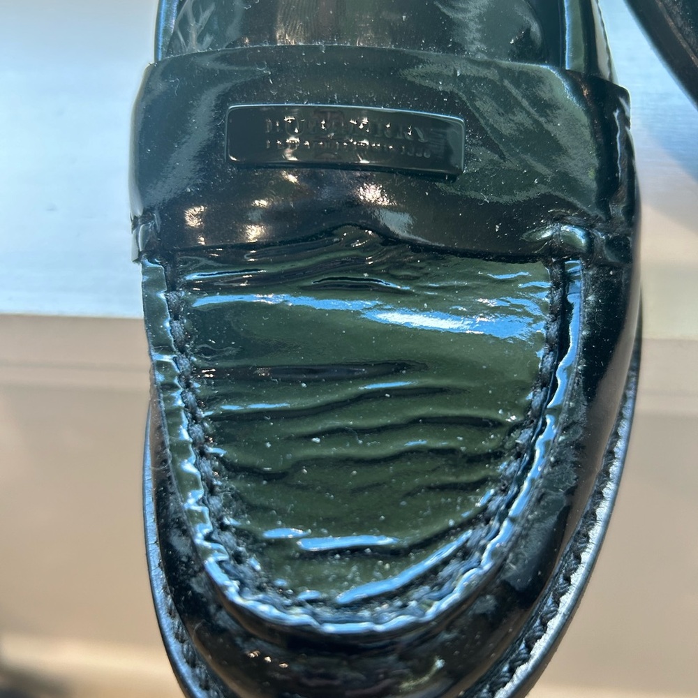 Authentic Burberry Black Patent Leather Loafers Flats - Picture 5 of 6